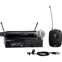 Shure Combo Wireless System with SLXD2/58 Handheld Transmitter, SLXD1 Bodypack Transmitter and WL185 lavalier microphone (558-616MHZ) - SLXD124/85M-J52