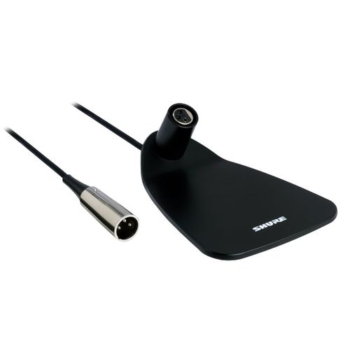 Shure Desktop Base, supports 12" and 18" Gooseneck Microphones, Black  - CVD-B