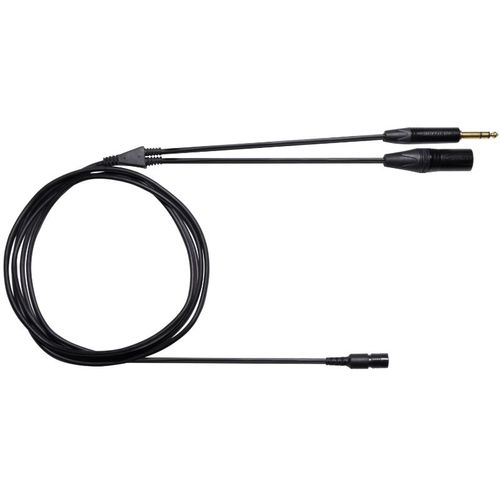 Shure Detachable cable with Neutrik 3 Pin XLR Male connector and 1/4'' stereo plug - BCASCA-NXLR3QI