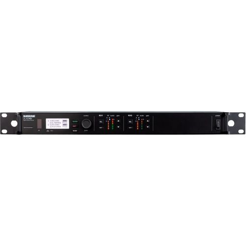 Shure Dual Digital Wireless Receiver with internal power supply, 1/2 Wave Antenna and Rack Mounting Hardware - ULXD4D=-G50