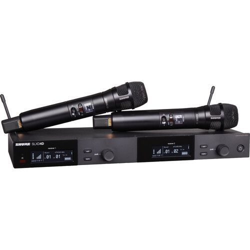 Shure Dual Wireless System With 2 Nexadyne 8/S Handheld Transmitters (470-514MHZ) - SLXD24D/N8SB-G58