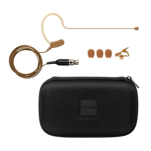 Shure Omnidirectional Earset Headworn Microphone, Cocoa - MX153C/O-TQG