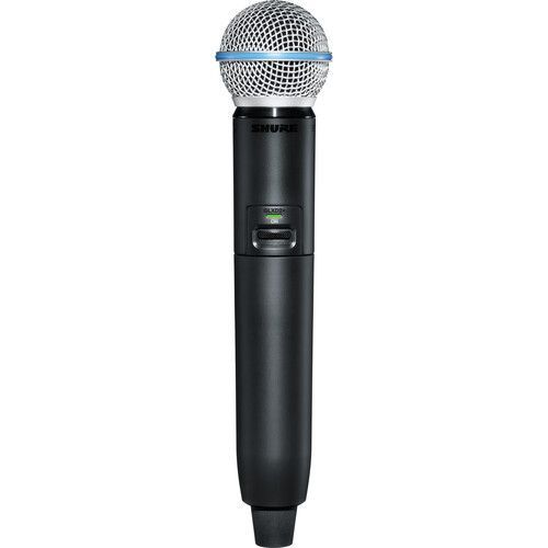Shure Featuring the industry standard BETA 58A vocal microphone, the GLXD2+/B58 Dual Band Handheld Transmitter delivers superior, transparent digital audio. - GLXD2+/B58=-Z3