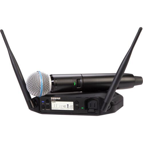 Shure Featuring the industry standard BETA58A vocal microphone, the GLXD24+/B58 Dual Band Vocal System delivers superior, transparent digital audio. - GLXD24+/B58-Z3