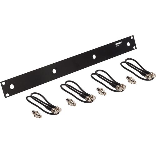 Shure Front Mount Antenna Kit, NOW INCLUDES (4) 2' BNC-BNC Coaxial Cables and (4) Bulkhead Adapters (Requires Full Rack Space) - UA440
