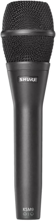 Shure Dual Pattern (Cardiod/Supercardiod) Condenser Handheld Vocal Microphone (Charcoal) - KSM9/CG