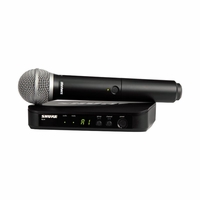 Shure Vocal System with (1) BLX4 Wireless Receiver and (1) Handheld Transmitter with PG58 Microphone - BLX24/PG58-H9