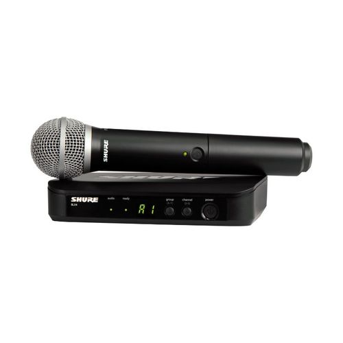 Shure Vocal System with (1) BLX4 Wireless Receiver and (1) Handheld Transmitter with PG58 Microphone - BLX24/PG58-H9