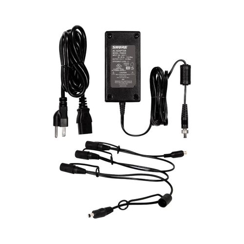 Shure In-Line Power Supply with Four-Connection Distribution Cable - PS124