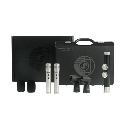 Shure KSM137 Stereo Pair, includes two KSM137, two Foam Windscreens, A27M Stereo Microphone Adapter and Carrying Case - KSM137/SL Stereo