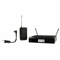 Shure Instrument System with (1) BLX4R Wireless Receiver, (1) BLX1 Bodypack Transmitter, and (1) WB98H/C Cardioid Condenser Instrument Microphone - BLX14R/B98-H9