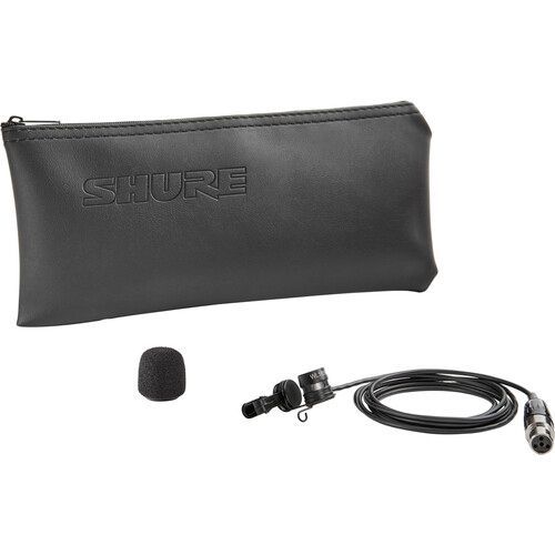 Shure LAVALIER MICROPHONE,  CARDIOID, BLACK - WL185MB/C-TQG
