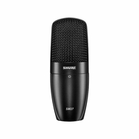 Shure Cardiod Side-Address Condenser Microphone, includes Velveteen Pouch and Shock Mount - SM27-SC