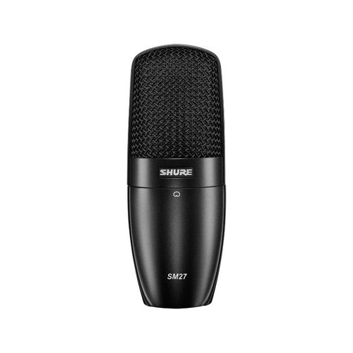 Shure Cardiod Side-Address Condenser Microphone, includes Velveteen Pouch and Shock Mount - SM27-SC