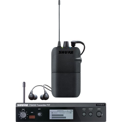 Shure PSM300 SYSTEM, WITH SE112-GR EARPHONES (518 - 542MHZ) - P3TR112GR-H20