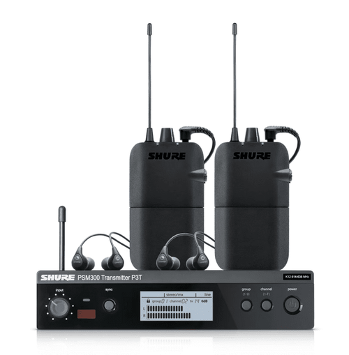 Shure PSM300 Twin Pack with earphones (488 - 512MHZ) - P3TR112TW-G20