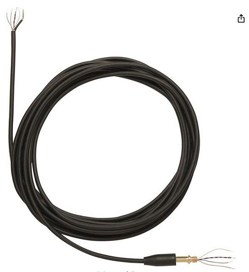 12' Cable (5-Conductor, 2 shielded) with threaded adapter on microphone end to bare end for MX392 - C130