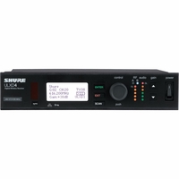 Shure Single Digital Wireless Receiver with Always On AES256 Encryption, PS41US Power Supply, 1/2 Wave Antenna and Rack Mounting Hardware, 530-602 MHz - ULXD4GV=-H50