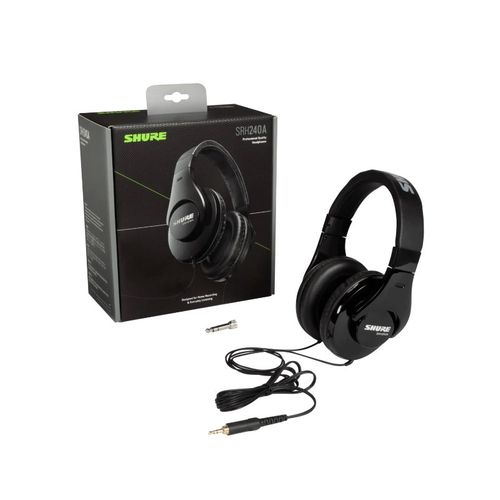 Shure SRH240A Professional Quality Headphones designed for Home Recording & Everyday Listening - SRH240A-BK