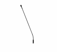 Shure Cardioid Dual-Flex Gooseneck Microphone (16 in/40 cm) with flexible top and bottom sections, bi-color LED, 10-pin connector, and foam windscreen, for MXC, MXCW conference units; black - MXC416DF/C
