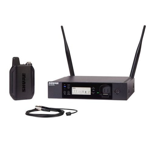 Shure The GLX-D+ Dual Band Wireless Rack System features the WA302 guitar cable and the GLXD4R+ half-rack receiver. - GLXD14R+-Z3
