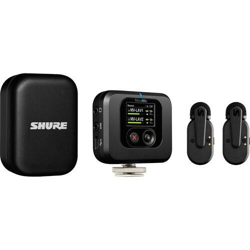 Shure Two Lavs, Charge Case, Plug-in Receiver - MV-TWO-KIT-Z7