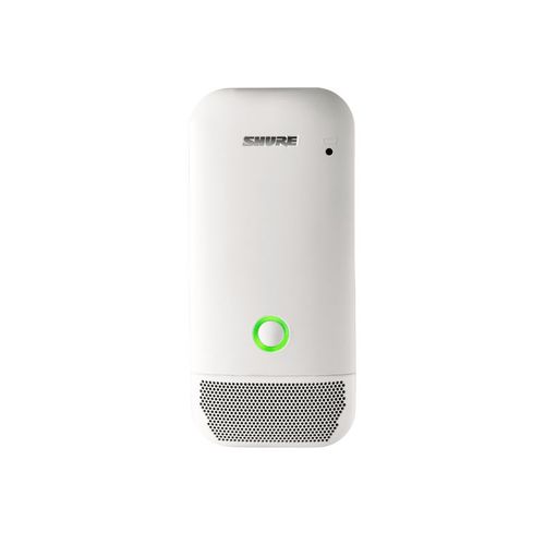 Shure White Omni wireless boundary microphone for ULXD and QLXD. Includes AA Alkaline Batteries - ULXD6W/O=-G50