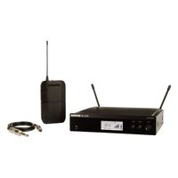 Shure Guitar Wireless System with (1) BLX4R Wireless Receiver, (1) BLX1 Bodypack Transmitter, and (1) WA302 Instrument Cable - BLX14R-H11