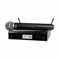 Shure Vocal System with (1) BLX4R Rack Mount Wireless Receiver and (1) BLX2 Handheld Transmitter with SM58 Microphone - BLX24R/SM58-H11
