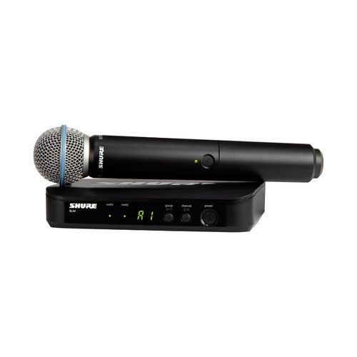 Shure Vocal System with (1) BLX4 Wireless Receiver and (1) Handheld Transmitter with BETA 58 Microphone - BLX24/B58-H11