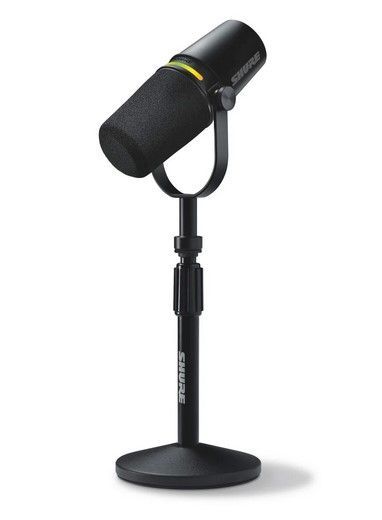 XLR/USB SPEECH MICROPHONE, BLACK +STAND - MV7plus-K-BNDL