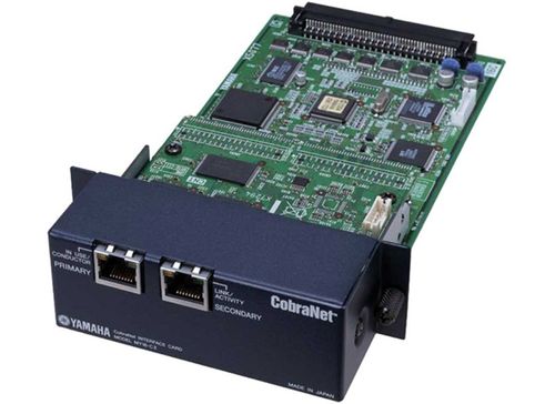 Yamaha 16-Channel CobraNet network I/O card; reduced power consumption for compatibility with additional models; two RJ45 connectors, - yamaha-my16-cii