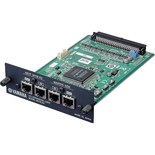 Yamaha 16-Channel I/O expansion card for use with MY16MD64 and MY16ES64; two RJ45 cascade connectors; uses standard CAT5 cables for interconnect, - yamaha-my16ex