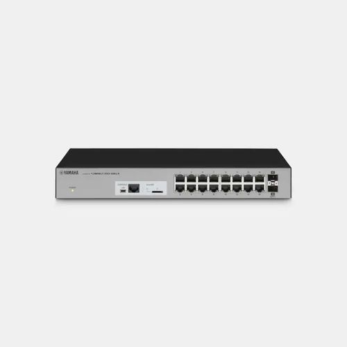 Yamaha 16-Port L2 switch with 2 SFP+ Ports; built-in RADIUS; 10G uplink; 3/4RU, - yamaha-swr2310-18gt