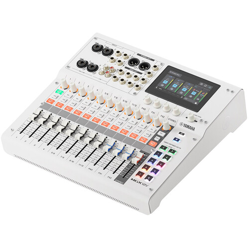 Yamaha 18ch Digital Mixing Console, dual USB-C audio/video interface, white finish - MGX12V W