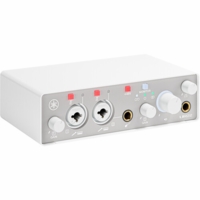 Yamaha 2-in/2-out USB-C Audio Interface with 24-bit/192kHz support, 2 Combo Inputs, Direct Monitoring, Loopback Function, and Steinberg software suite, white - UR22MK3 W