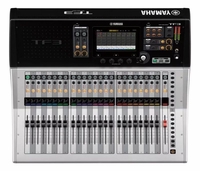 Yamaha 25 Motorized faders (24 + 1 master); 48 input mixing channels (40 mono + 2 stereo + 2 return); 20 AUX (8 Mono + 6 stereo) + stereo + sub buses; 4 matrix; 8 DCA groups with Roll-out; 24 analog XLR/TRS combo mic/line inputs + 2 analog RCA pin stereo line analog inputs; 16 analog XLR outputs; 34 x 34 digital record/playback channels via USB 2.0 + 2 x 2 via USB storage device; 1 expansion slot for NY64-D audio interface card; ships with Steinberg Nuendo Live software, - yamaha-tf3