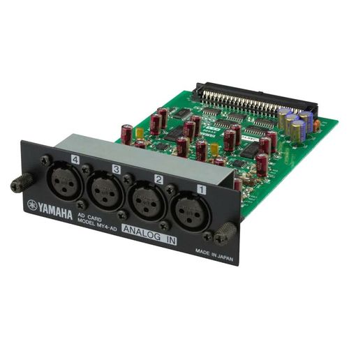 Yamaha 4-Channel line-level analog input card; 4 XLR connectors, - yamaha-my4ad