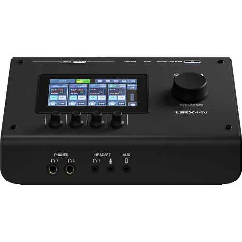Yamaha 6 in / 4 out dual USB-C Audio/Video Interface, touchscreen, black finish - URX44V B