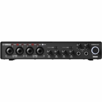 Yamaha 6-in/4-out USB-C Audio/MIDI Interface with 32-bit/192kHz support, 4 combo and 2 line inputs, DSP-powered mixing/effects, Steinberg software suite, black - URX44C