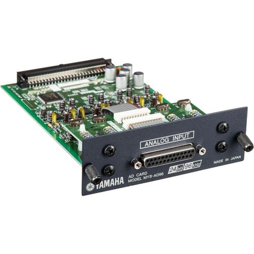 Yamaha 8-Channel 24-bit/96kHz analog line-level input card; 25-pin D-sub connector, - yamaha-my8ad96
