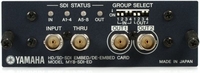 Yamaha 8-Channel HD/SD-SDI embed/de-embed input card; one BNC connector with SDI input; two BNC connectors with SDI output; and one BNC connector with SDI reclocked thru output, - yamaha-my8sdi-ed