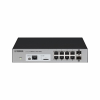 Yamaha 8-Port L2 switch with 2 SFP Ports; built-in RADIUS; 1/2RU, - yamaha-swr2310-10g