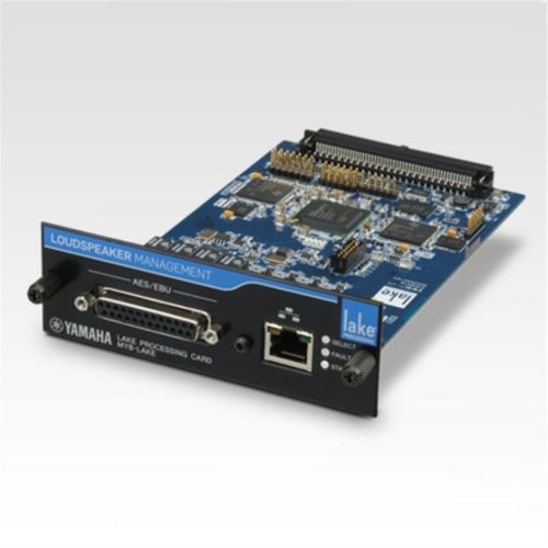 Yamaha Lake processing card; 3 modes of operation: Mesa mode (8x8); Contour mode (4x12) and Mesa/Contour mode (4x4/2x6); insert on console channels or use built-in 8-channel AES/EBU I/O; 25-pin D-sub and RJ45 ethernet connector (for Lake Controller software), - yamaha-my8-lake