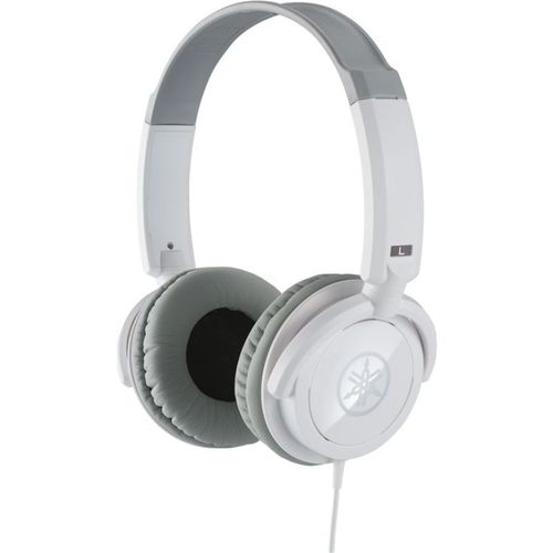 Yamaha Performance headphones; 46?; sensitivity 103dB/mW; frequency response 20Hz-20kHz; 40mm driver; closed back light weight design; 1/8" TRS plug; 1/4" adapter included (White), - yamaha-hph-100wh