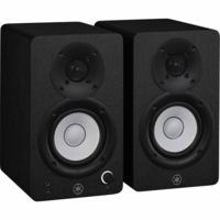 Yamaha Powered studio monitors 1 x 3.5 1 x 0.75 dome 52W 70-22kHz 2 x Combo 2 x RCA mini-jack inputs on left speaker pair black finish - HS3 B