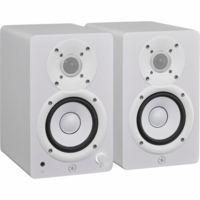 Yamaha Powered studio monitors 1 x 4.5 1 x 1 dome 52W 60-22kHz 2 x Combo 2 x RCA mini-jack inputs on left speaker pair white finish - HS4 W