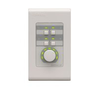 Yamaha RS485 wall control panel for MRX/MTX processors and MA/PA series; features 1 rotary  encoder; 4 buttons; simple connection via Cat5e or better cable; fits 1 gang electrical box  size; white finish, - yamaha-dcp1v4s-us
