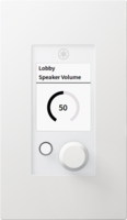 Yamaha TCP/IP connected wall-mounted control panel for DME3/DME5 processors and compatible third-party devices 1 x RJ45 network connector PoE powered rotary encoder with push white finish - MCP2W