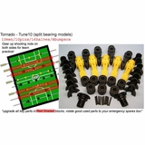 4 Tornado Yellow Player Foosball Men w/ Pins OEM foos ball parts